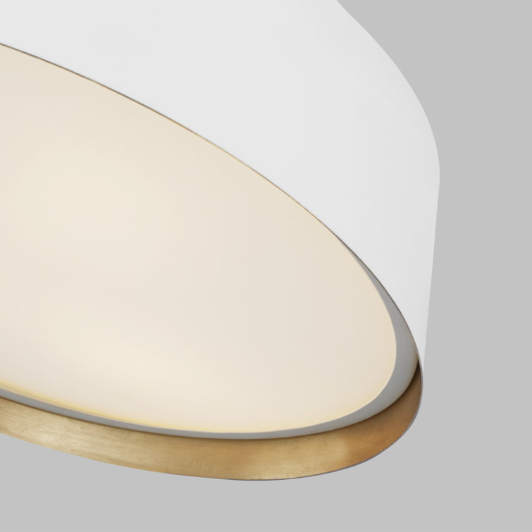 Matte White Silk Screen 3-Light Modern Flush Mount