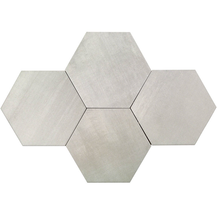 Light Gray Hexagon Matte Porcelain Floor & Wall Tile