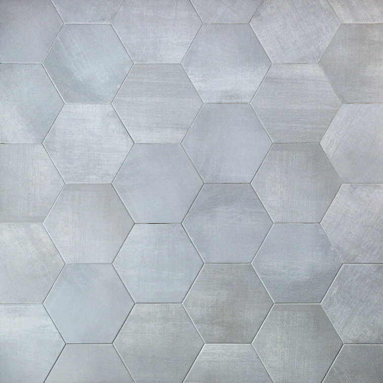 Light Gray Hexagon Matte Porcelain Floor & Wall Tile
