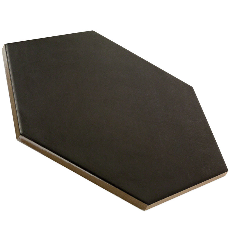 Turner Dark Gray Hexagon Porcelain Floor and Wall Tile