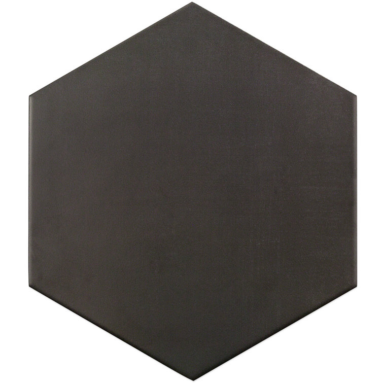 Turner Dark Gray Hexagon Porcelain Floor and Wall Tile