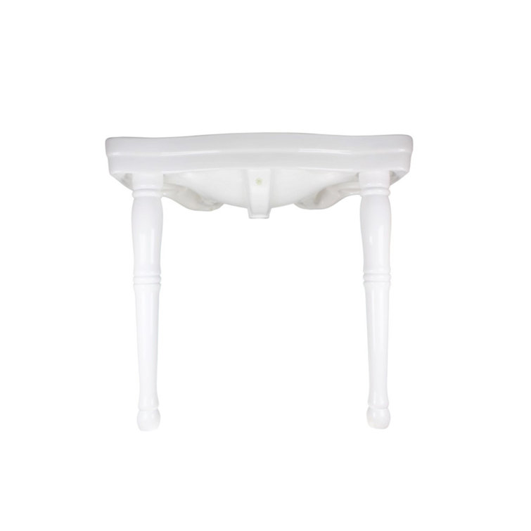 Belle Epoque White Ceramic Console Sink with Spindle Legs