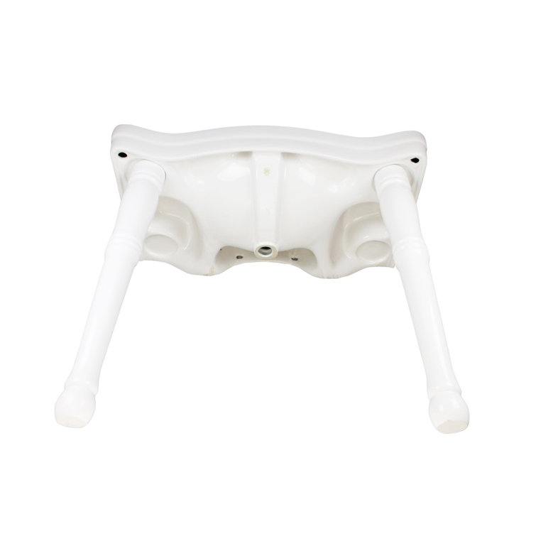 Belle Epoque White Ceramic Console Sink with Spindle Legs