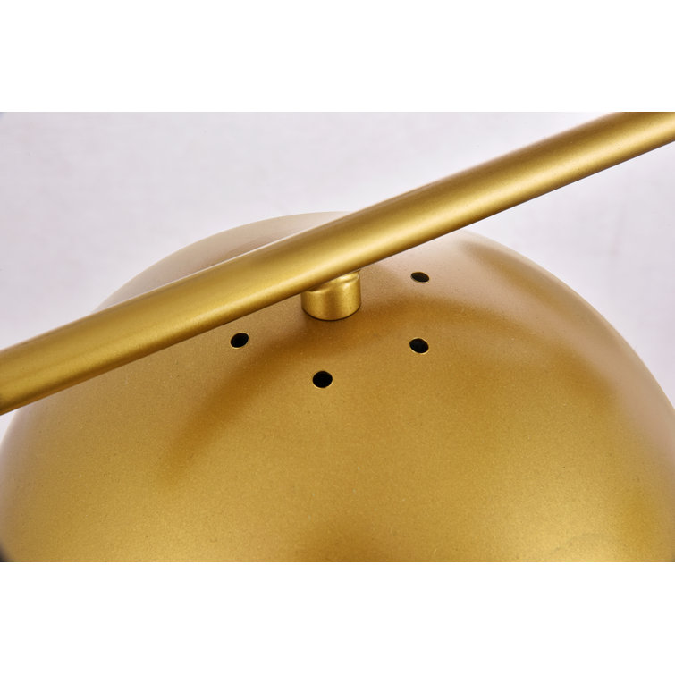 Elegant Eclipse 6-Light Brass & Clear Glass Contemporary Chandelier