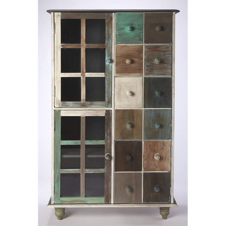 Gray Poplar Hardwood Accent Chest with Extra Deep Drawer