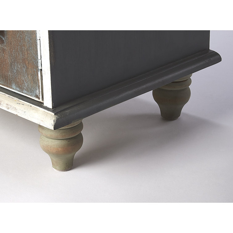 Gray Poplar Hardwood Accent Chest with Extra Deep Drawer