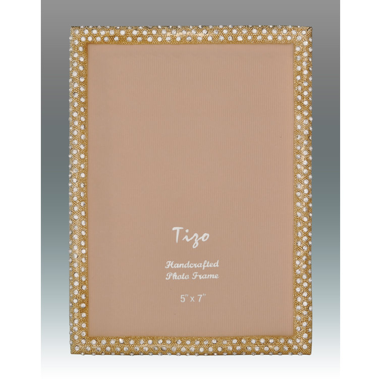 Elegant Gold Bejeweled 5" x 7" Picture Frame