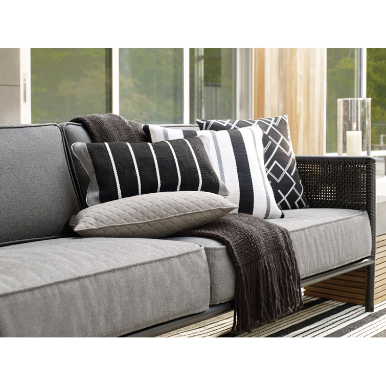 Classic Black and Ivory Stripe Handwoven Runner Rug 2'6" x 8'