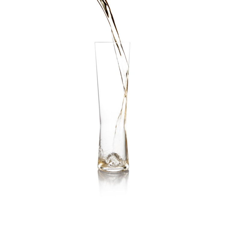 Monti 12 oz. Clear Handmade Crystal Pilsner Glass Set
