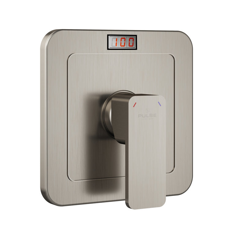 Brushed Nickel LED Pressure Balance Shower Valve Kit