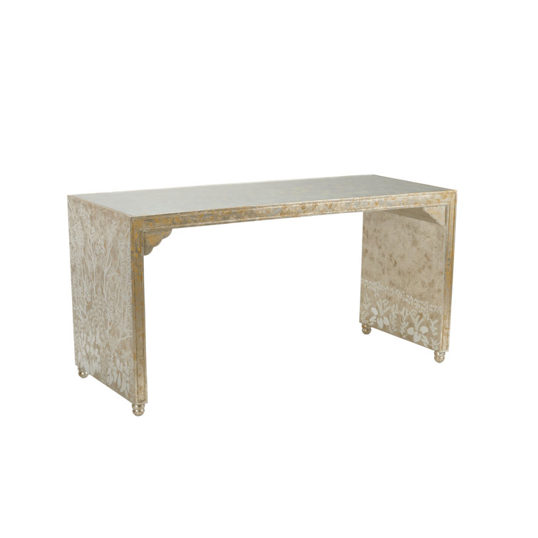 Chelsea House Hong Kong Antique Gold & Silver Leaf Wood Coffee Table