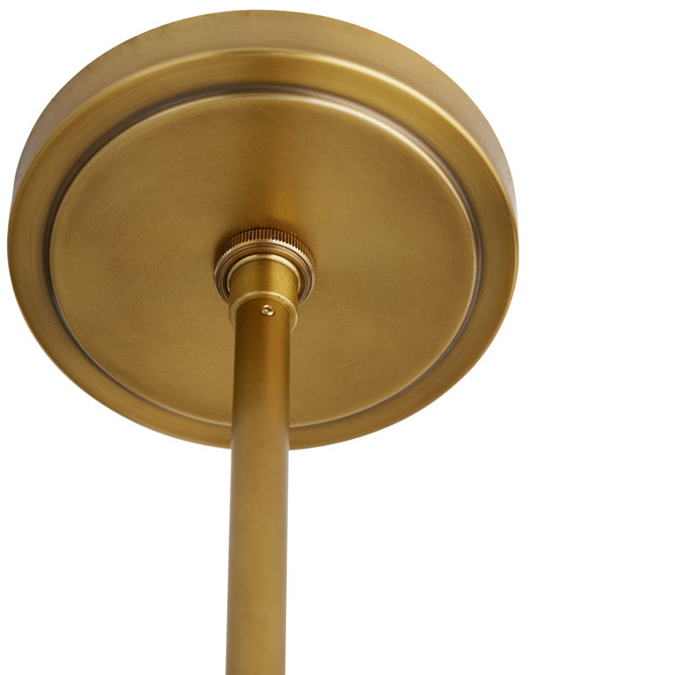 Antique Brass and Glass Modern Indoor/Outdoor Pendant Light