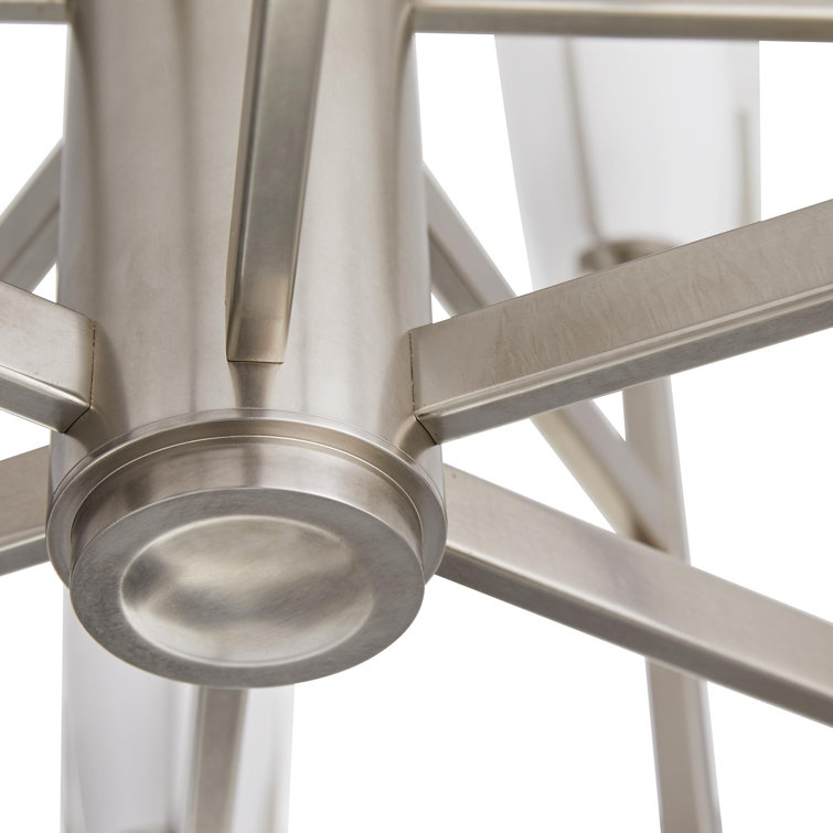 Keifer 12-Light Vintage Silver Sputnik Chandelier with Opal Glass Shades