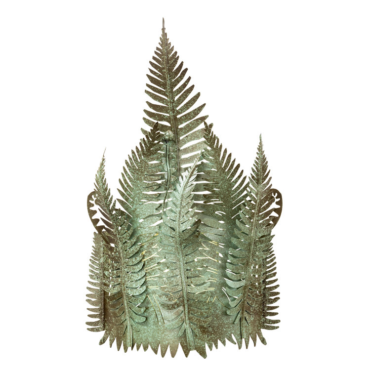 Fern Leaf Tarnished Copper 23.5" Direct Wired Wall Sconce