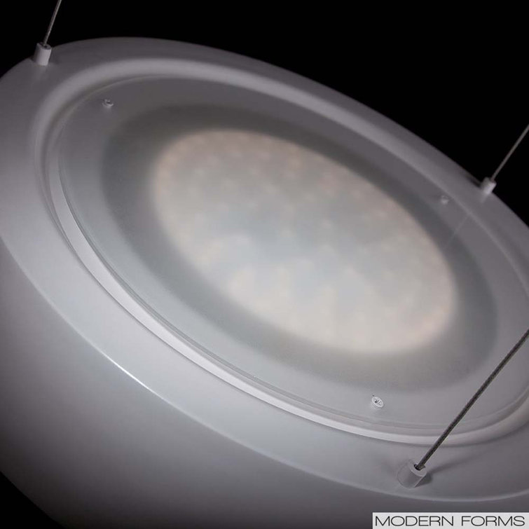 Gilt Black Gold Leaf Opal Glass LED Drum Pendant