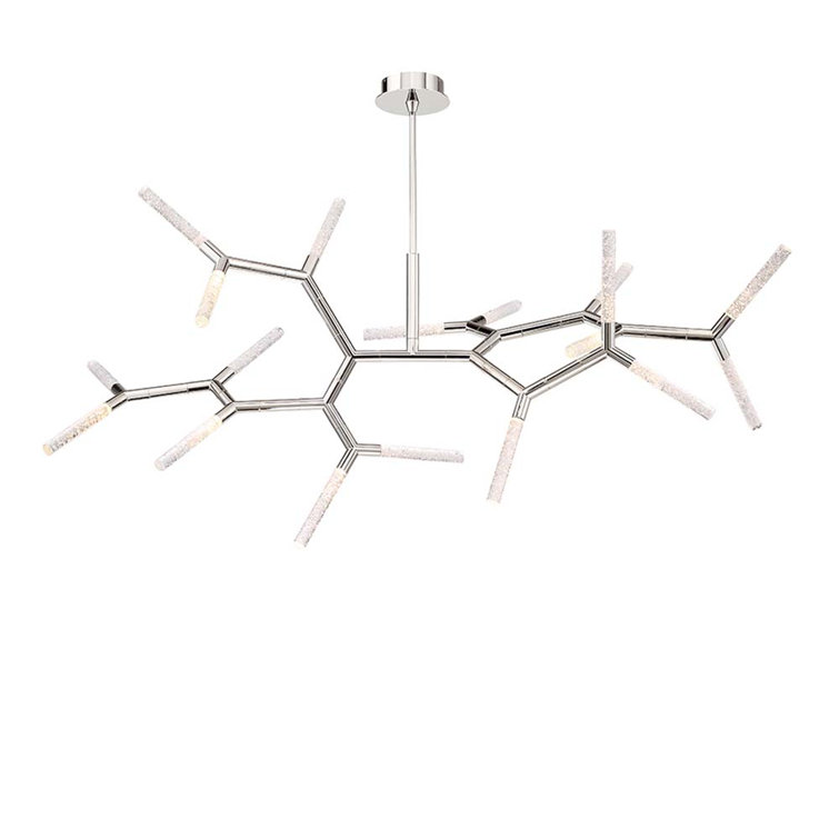 Kryptonite Polished Nickel 18-Light LED Sputnik Chandelier