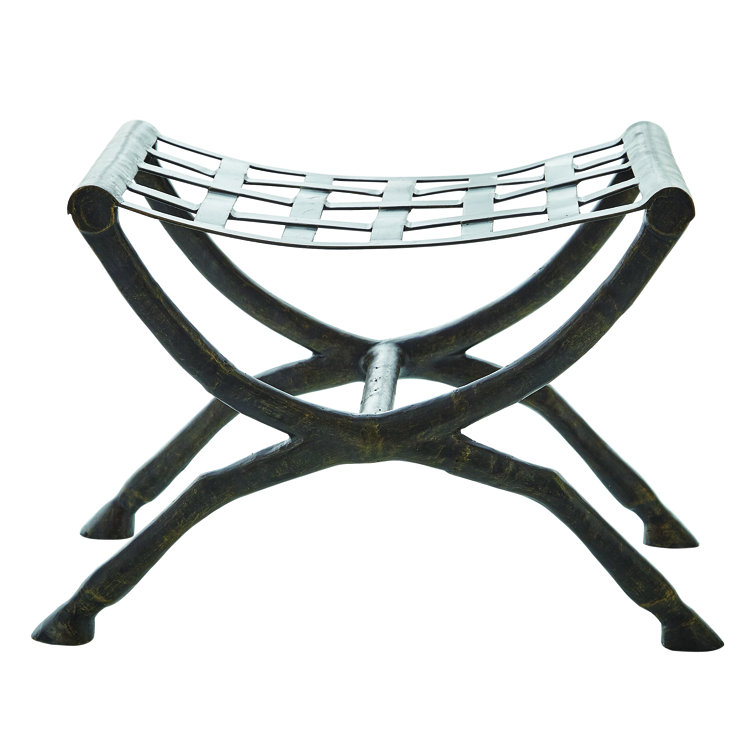 Giddy Up Mid-Century 23" Bronze Cast Iron Equine Bench