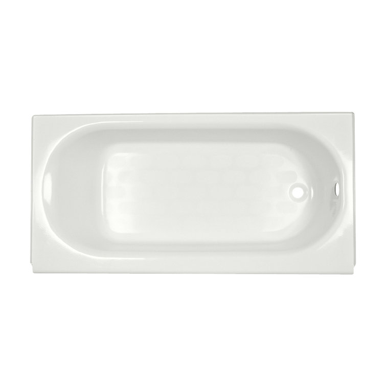 White 61'' Cast Iron Alcove Soaking Bathtub