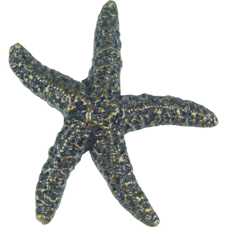 Burnished Bronze Starfish Mushroom Knob 2"
