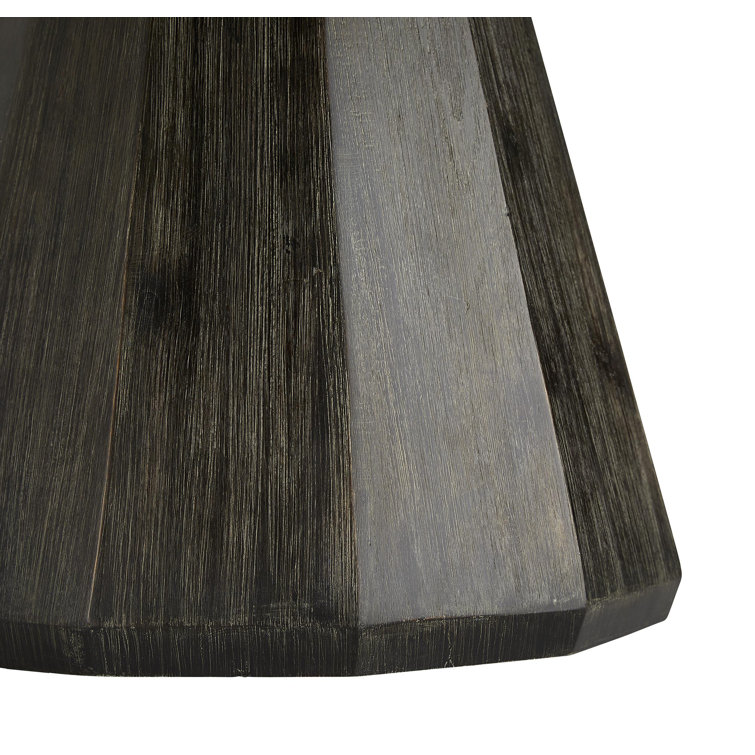 Songhai 47.5" Round Dark Ash Wood Dining Table