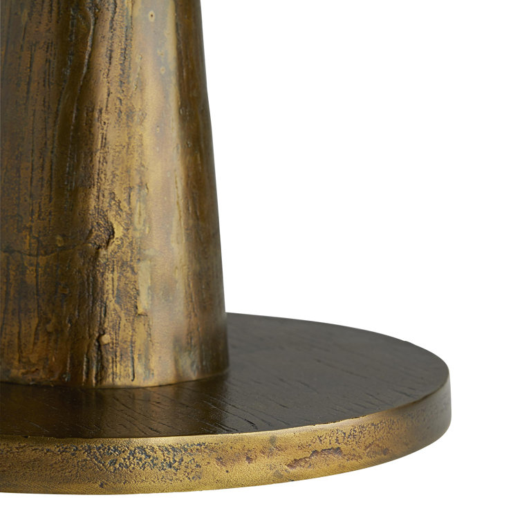 Rochester 24" Round Antique Gold Aluminum Side Table