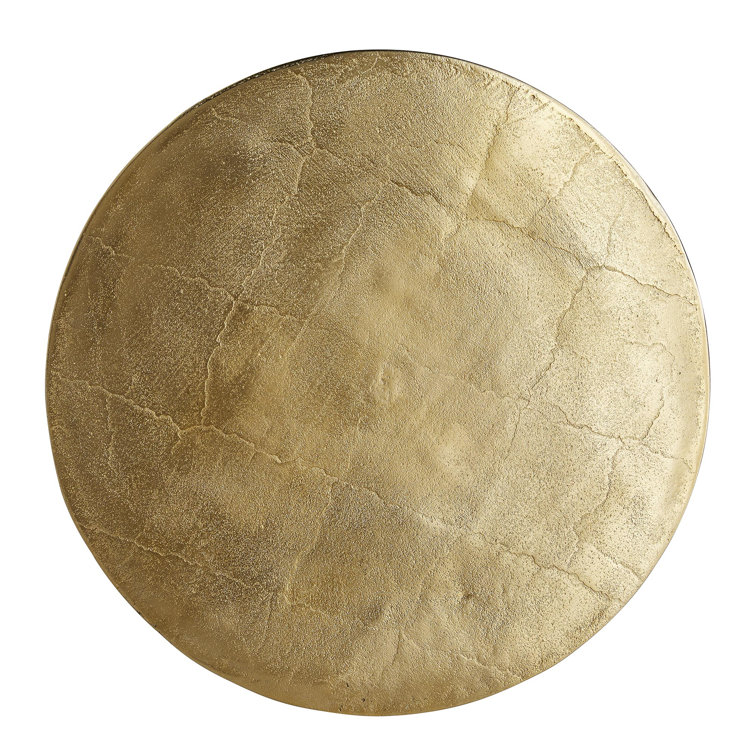 Rochester 24" Round Antique Gold Aluminum Side Table