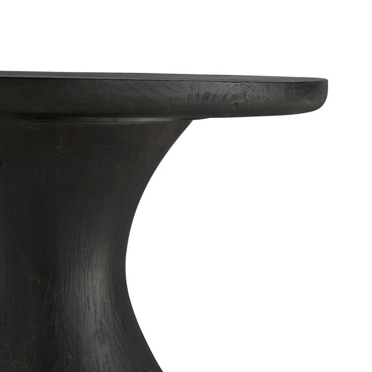 Voluptuous Charred Wood Gourd-Shaped Side Table