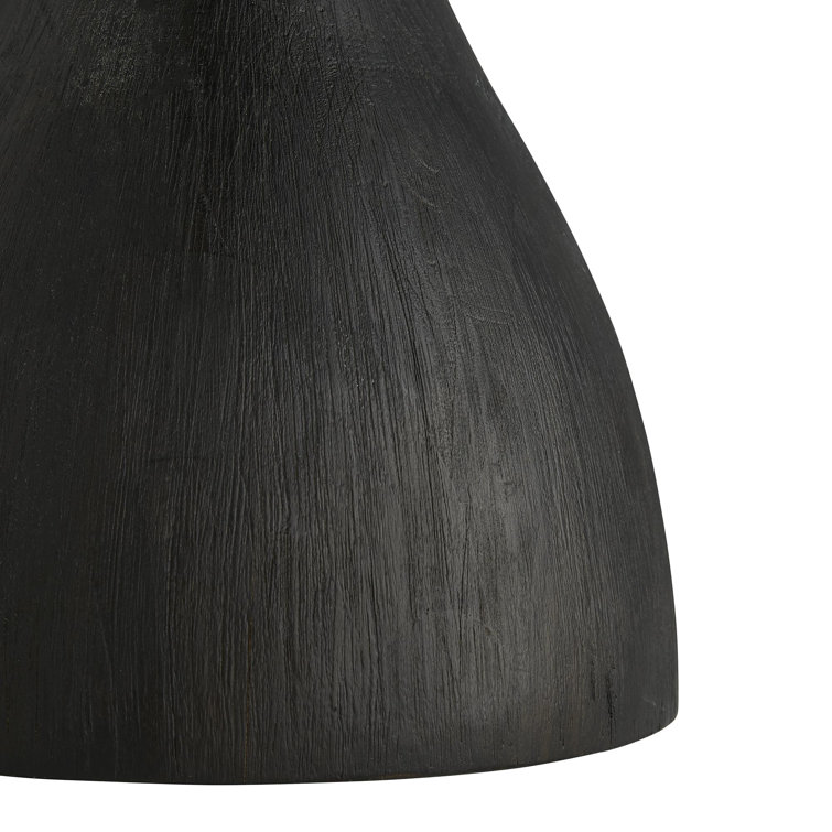 Voluptuous Charred Wood Gourd-Shaped Side Table