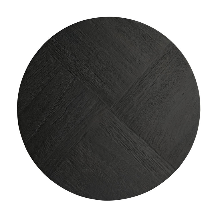 Voluptuous Charred Wood Gourd-Shaped Side Table