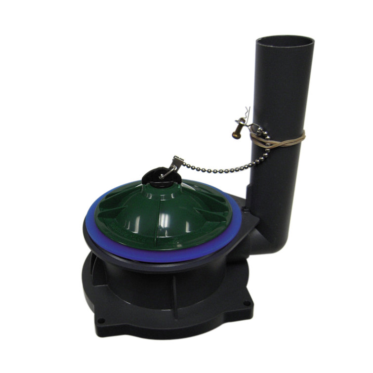 Champion 4-Inch Black and Green Flush Valve Assembly