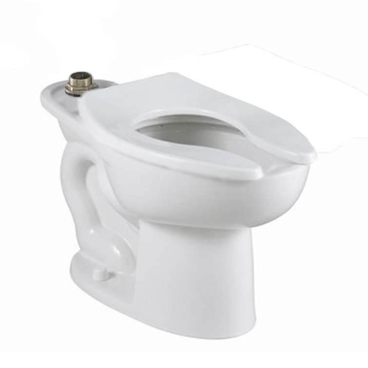 White Ceramic Elongated Commercial Flushometer Toilet Bowl