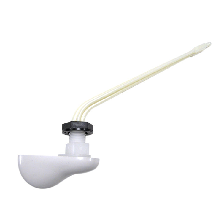 White Brushed Plastic Right Hand Trip Lever