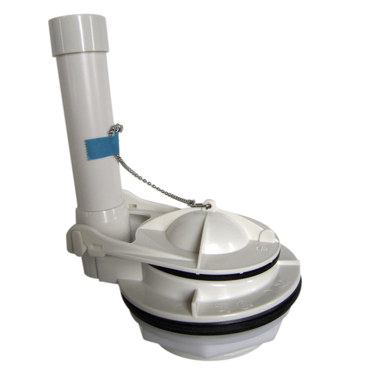 White Plastic 3-Inch Flush Valve Assembly