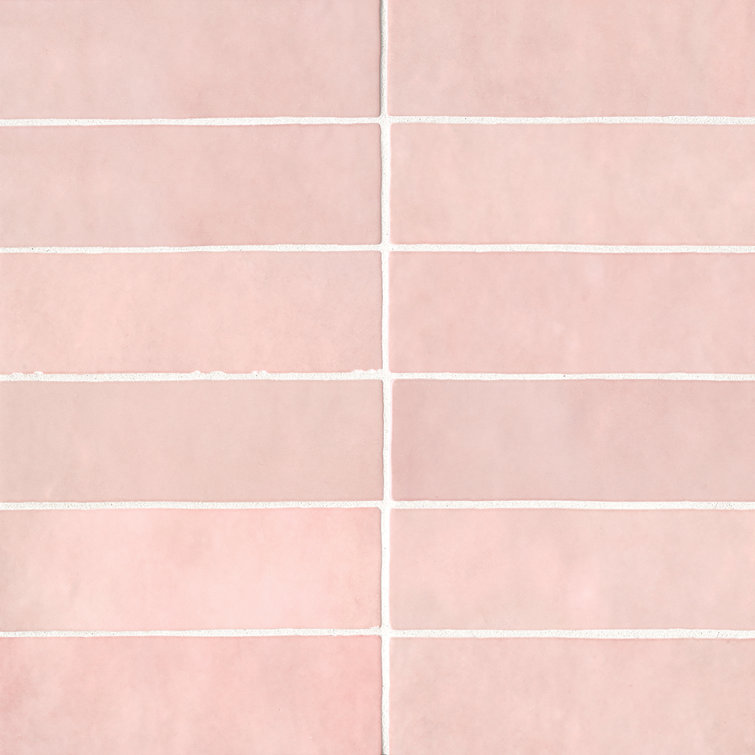 Cloe Pink 2.5" x 8" Ceramic Wall Tile
