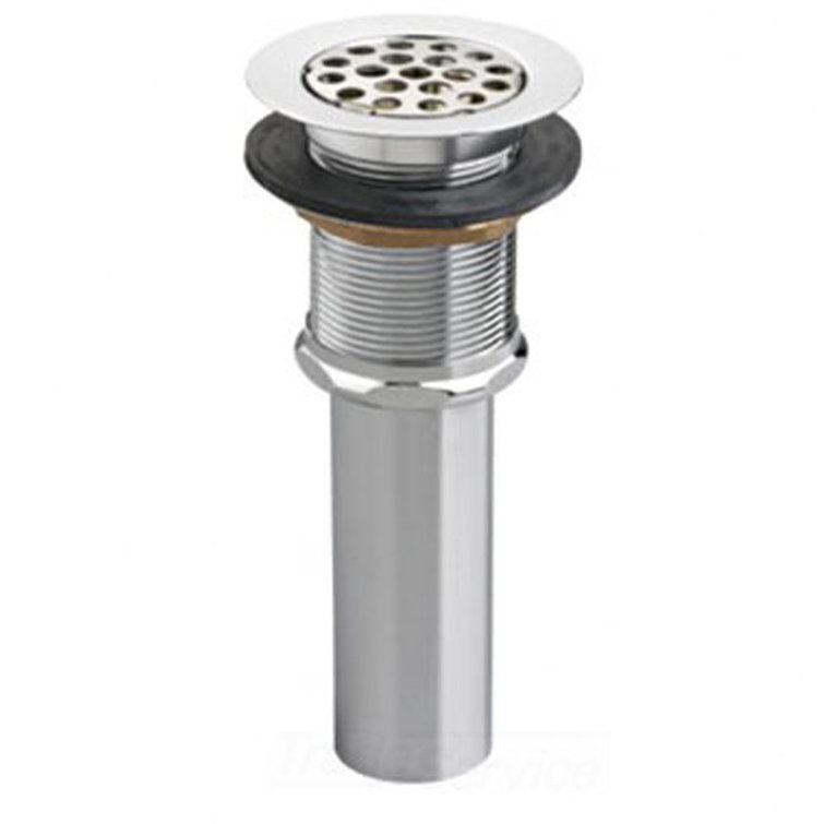Chrome and Brass Round Kitchen Sink Grid Drain