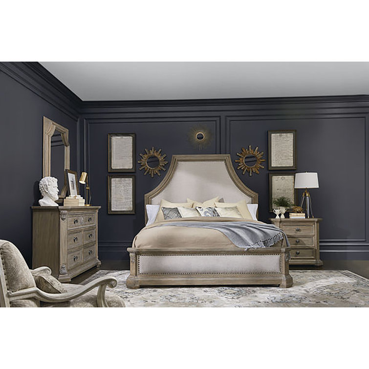 Grayson Transitional Gray Elm Veneer 6-Drawer Dresser