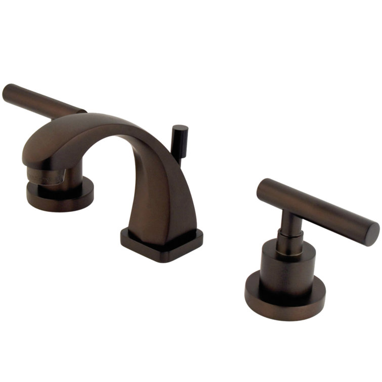 Oil Rubbed Bronze Widespread Bathroom Faucet with Drain Assembly