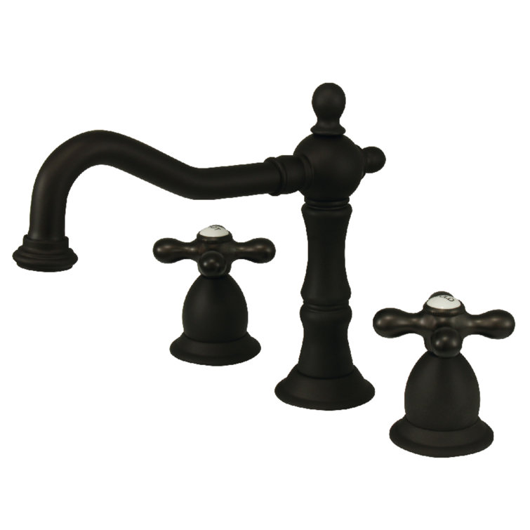 Heritage 8-Inch Oil Rubbed Bronze Widespread Bathroom Faucet