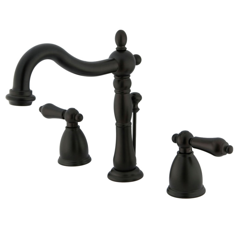 Heritage Oil Rubbed Bronze Widespread Bathroom Faucet