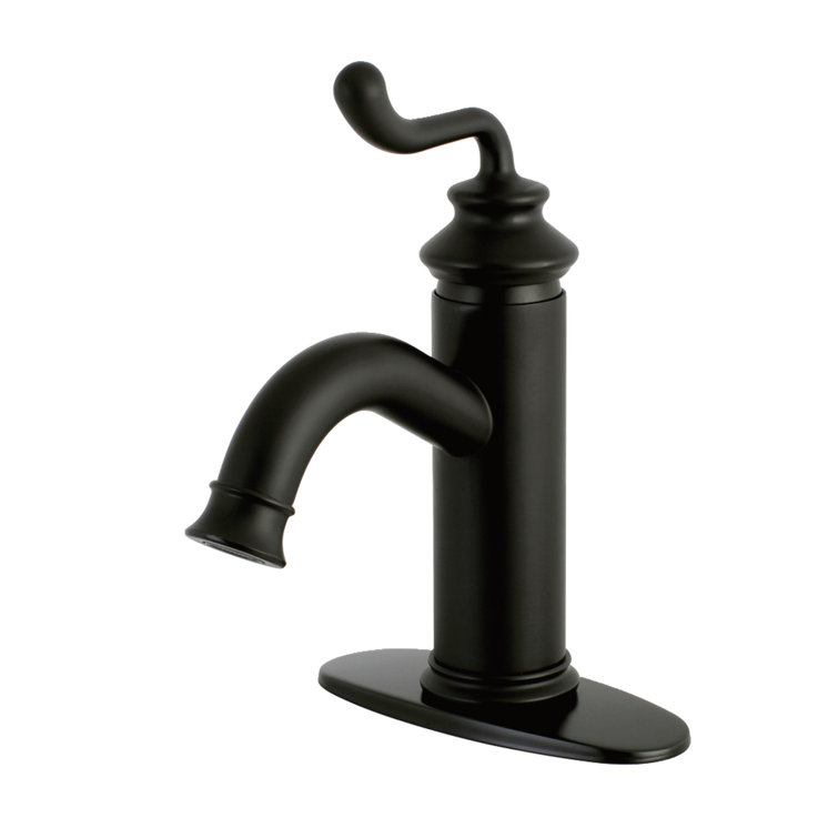 Royale Matte Black Single-Handle Monoblock Bathroom Faucet