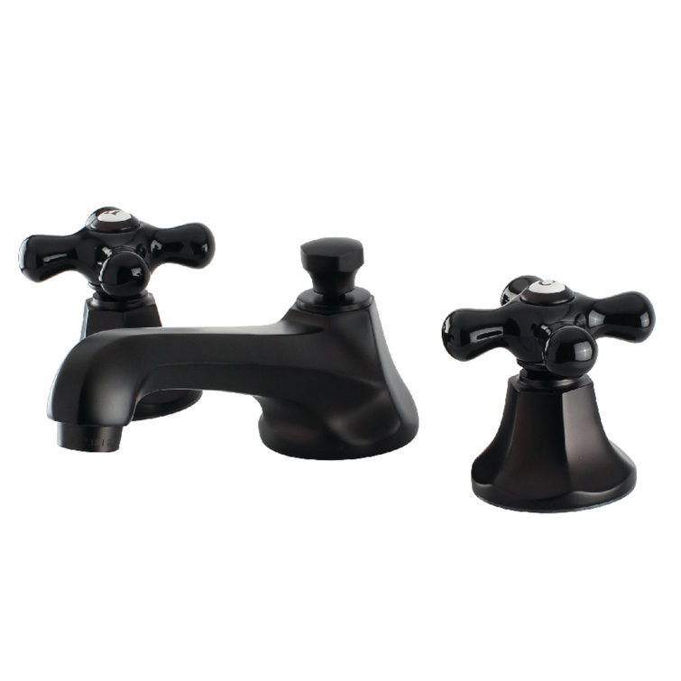 Oil Rubbed Bronze Widespread Bathroom Faucet with Pop-Up Drain