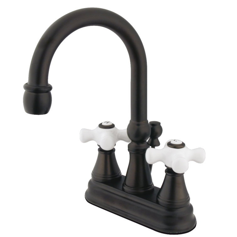 Oil Rubbed Bronze Double Cross Handle Bathroom Faucet