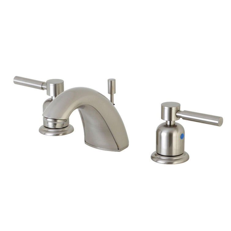 Concord Brushed Nickel Widespread Bathroom Faucet with Drain Assembly