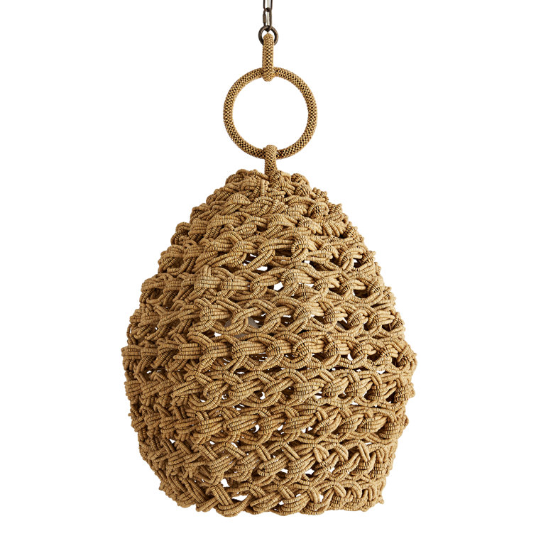 Black Coconut Bead 44" Incandescent Pendant Light