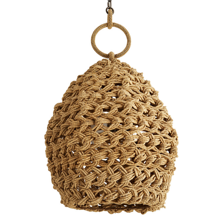 Black Coconut Bead 44" Incandescent Pendant Light