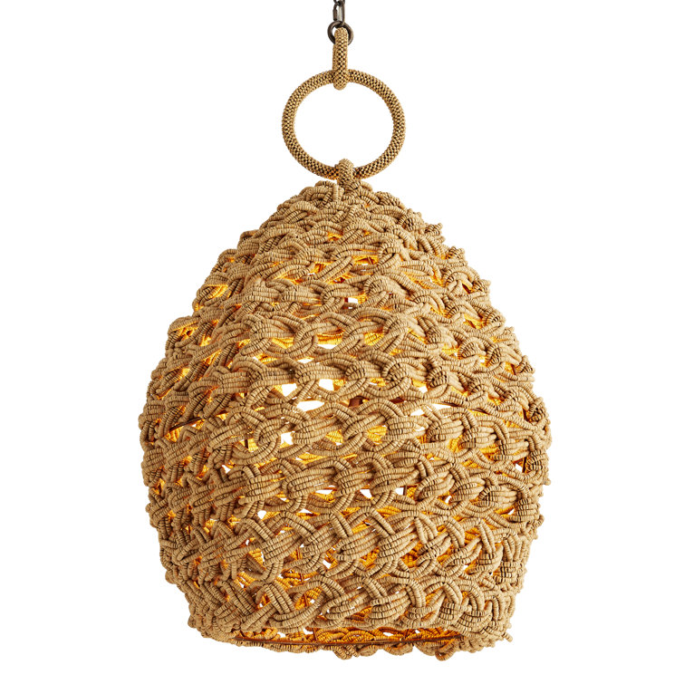 Black Coconut Bead 44" Incandescent Pendant Light
