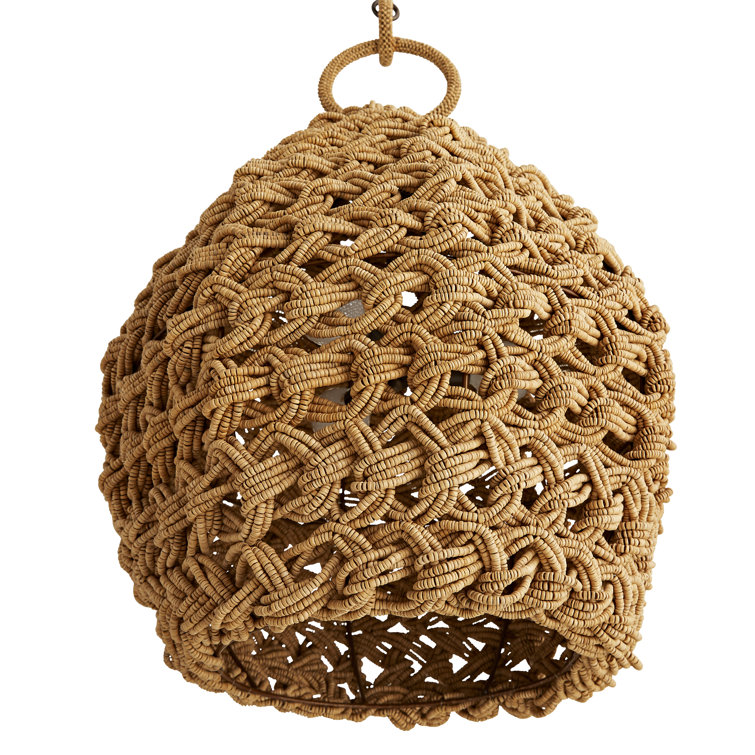 Black Coconut Bead 44" Incandescent Pendant Light