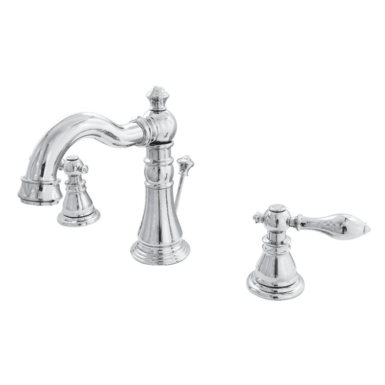 Matte Black Widespread Bathroom Faucet with Lever Handles