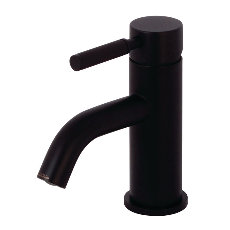 Matte Black Nickel Single-Handle Bathroom Faucet with Silicone Rubber Coated Handles