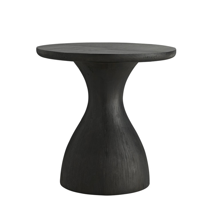 Voluptuous Charred Wood Gourd-Shaped Side Table